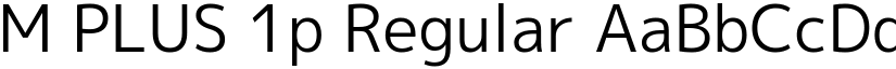 M PLUS 1p Regular font