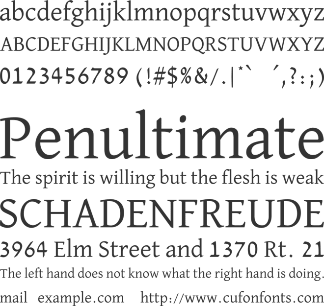 David Libre font preview