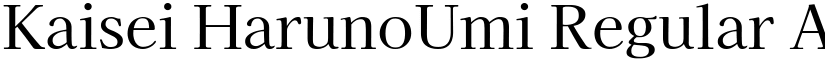 Kaisei HarunoUmi Regular font