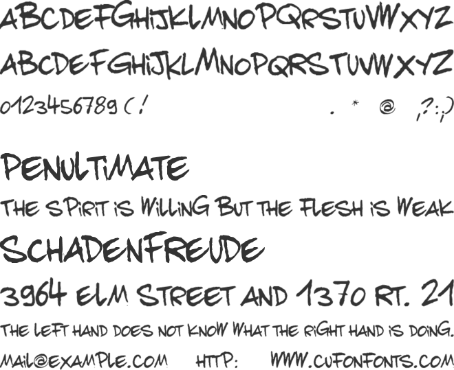 achille nzoda font preview