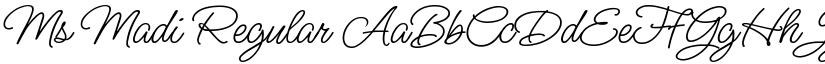 Ms Madi Regular font