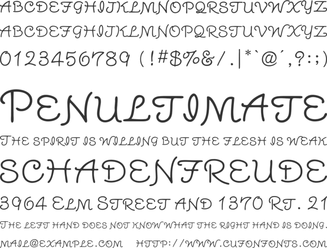 Yuji Hentaigana Akari font preview