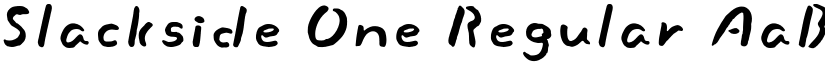 Slackside One font download