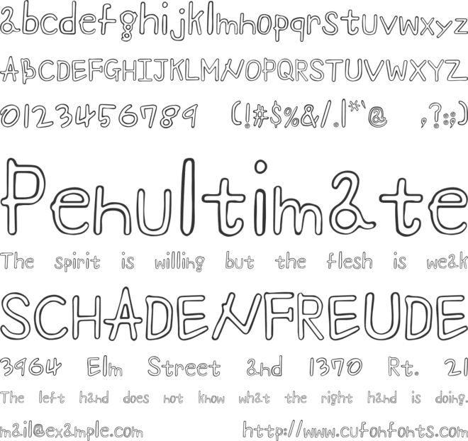 Shizuru font preview