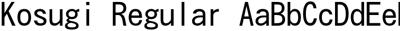 Kosugi Regular font