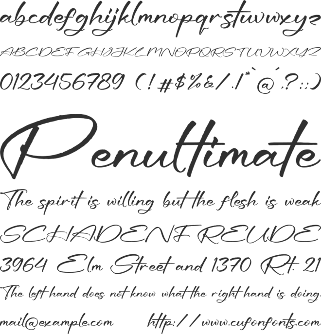 Huhansky Bohemian font preview