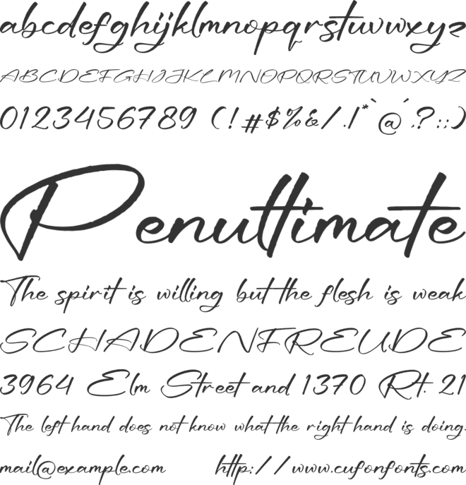 Huhansky Bohemian font preview