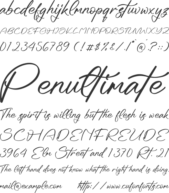 Jejak Cintta font preview