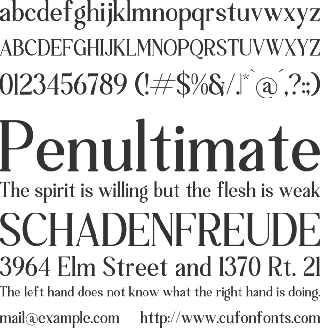 Kelano Remora font preview