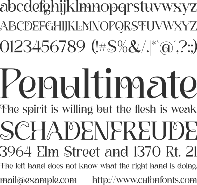 Anchora font preview