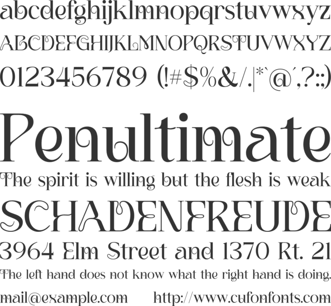 Anchora font preview