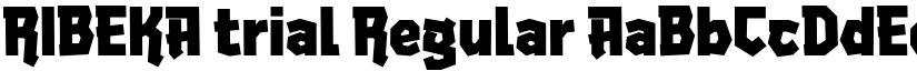 RIBEKA trial Regular font
