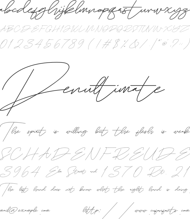 Bregoria Signature font preview