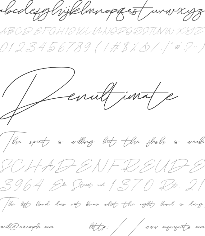 Bregoria Signature font preview