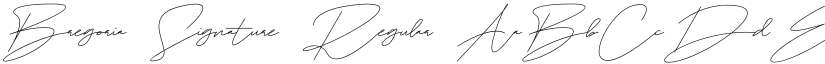 Bregoria Signature Regular font
