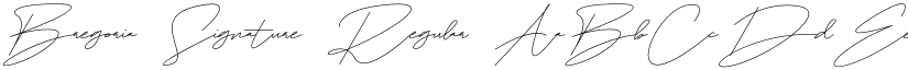Bregoria Signature Regular font