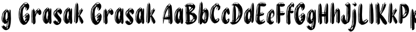 g Grasak Grasak font