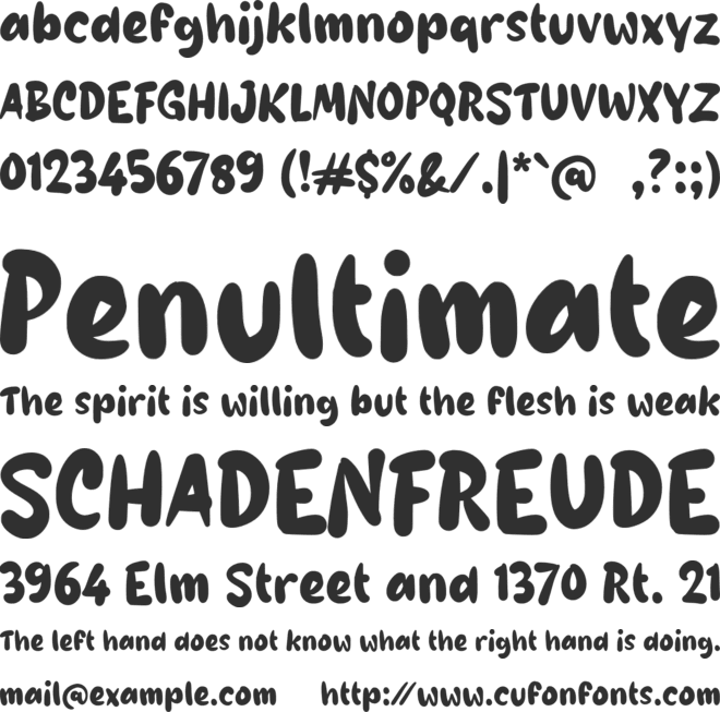 g Gelembung font preview