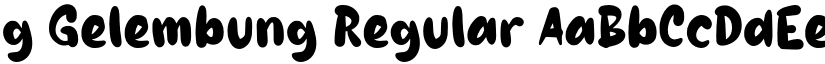 g Gelembung Regular font