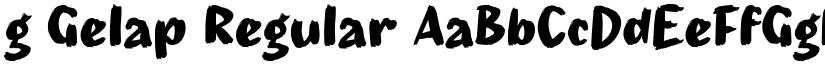 g Gelap Regular font