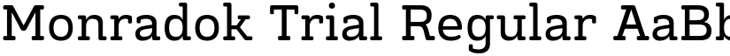 Monradok Trial Regular font