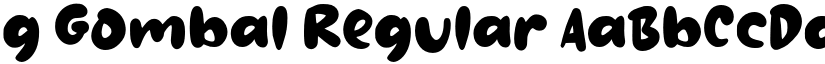 g Gombal Regular font