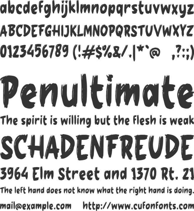 g Gerbang font preview