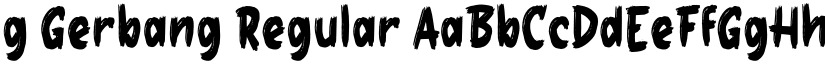 g Gerbang Regular font