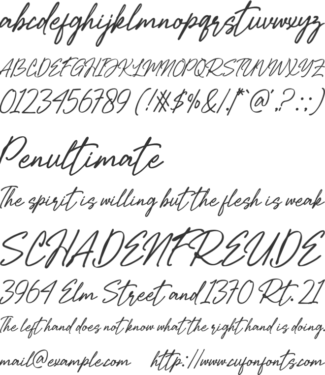 Jotosan Signature font preview