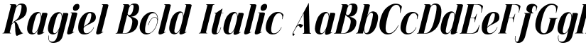 Ragiel Bold Italic font
