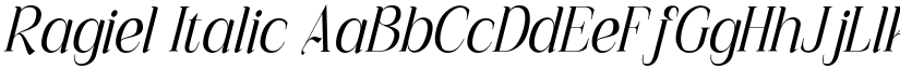 Ragiel Italic font