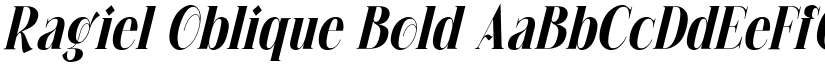 Ragiel Oblique Bold font
