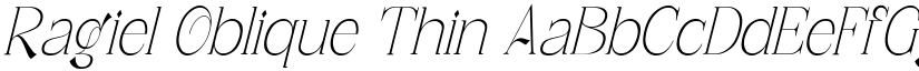 Ragiel Oblique Thin font