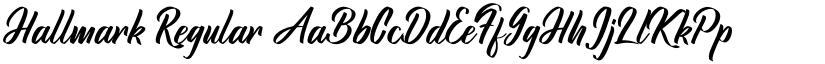 Hallmark Regular font