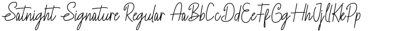 Satnight Signature font download