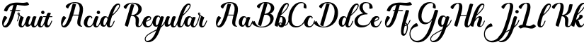 Fruit Acid Regular font