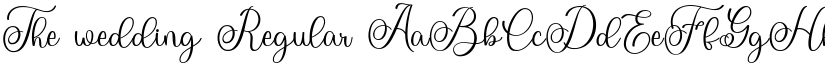 The wedding Regular font