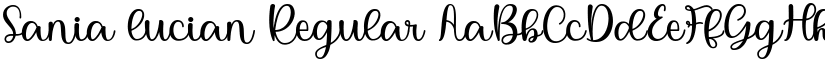 Sania lucian Regular font
