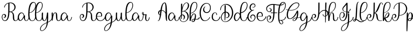Rallyna Regular font