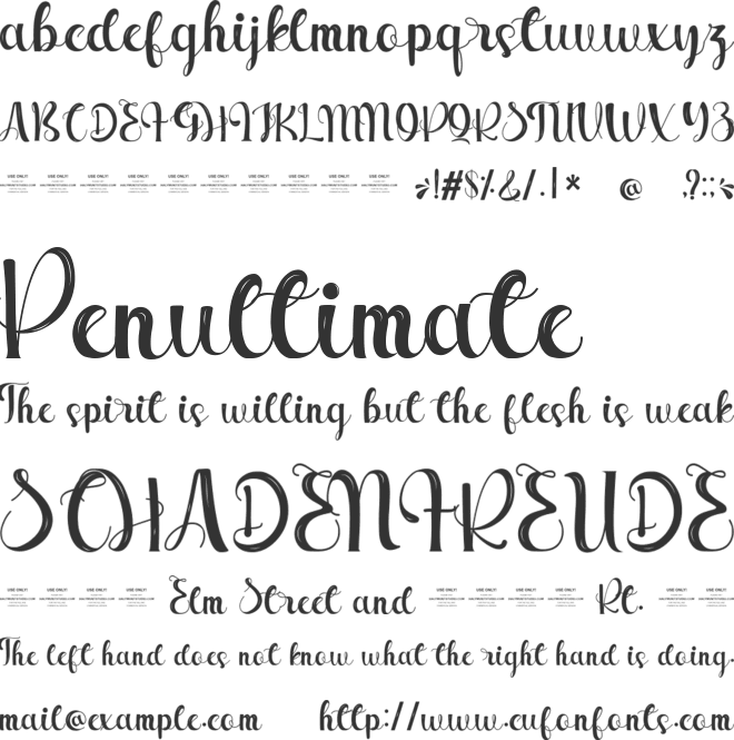 Hello Senja font preview