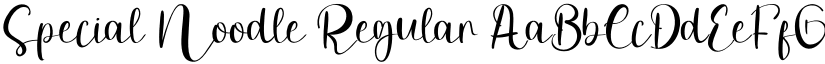 Special Noodle Regular font