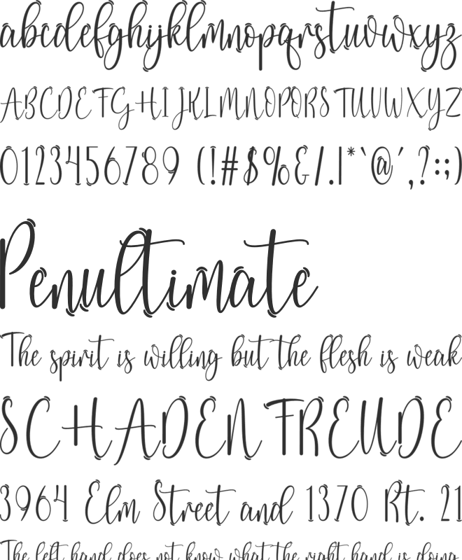 Morning Romantic font preview