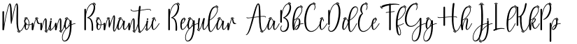Morning Romantic Regular font