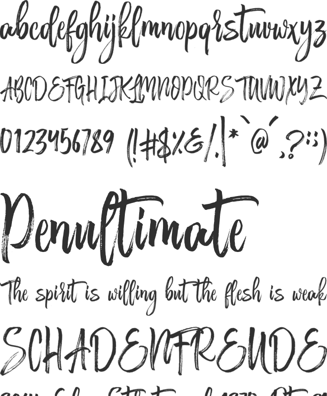 Billy Whites font preview