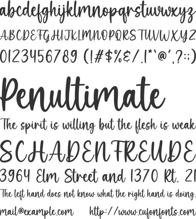 Michele font preview