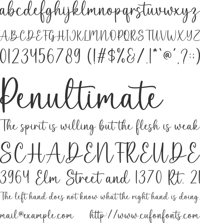 Alesha font preview