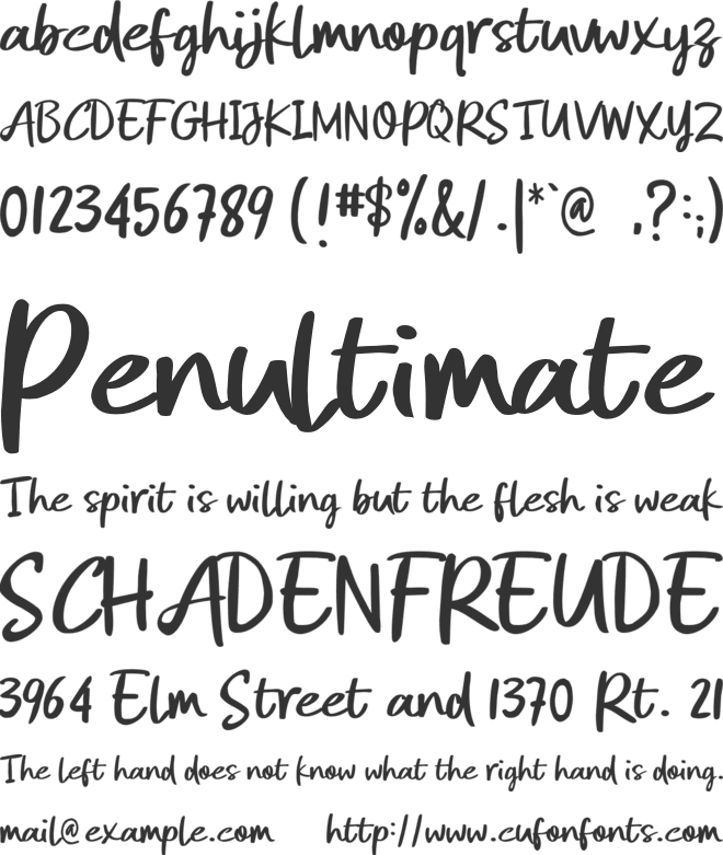 Santan Kelapa font preview