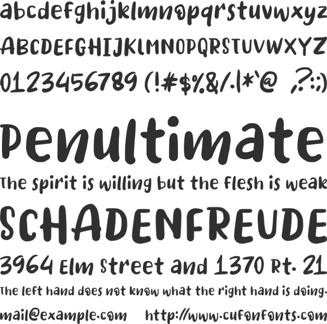 FullFill font preview