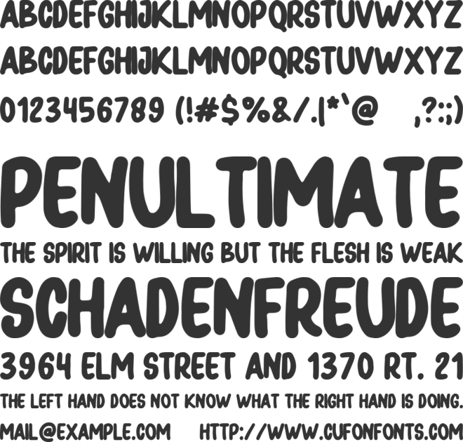 Pomerania font preview