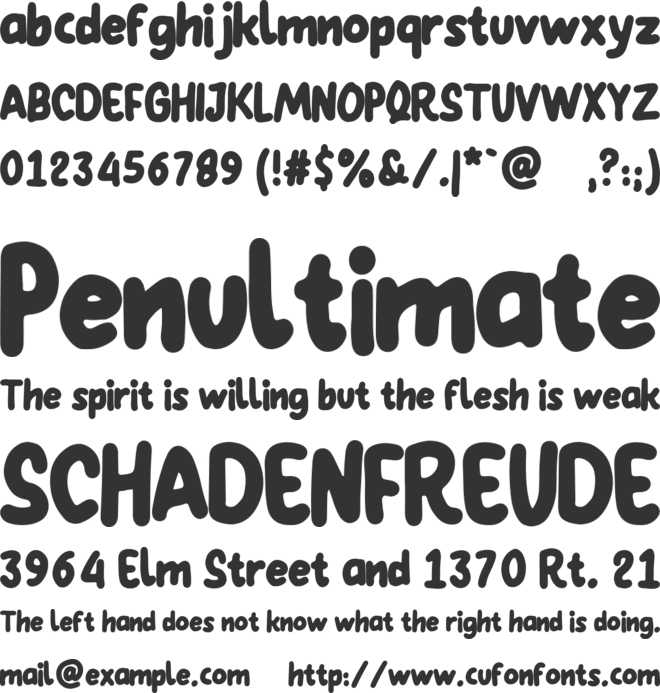 Lemonella font preview